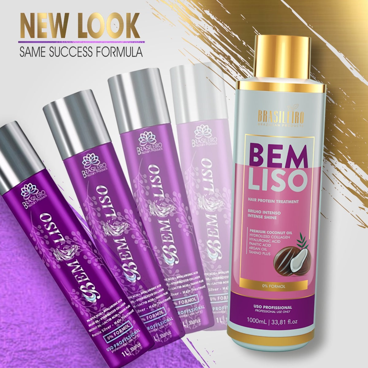 Brazilian Protein Hair Treatment for Damaged Hair : BEM LISO 1L